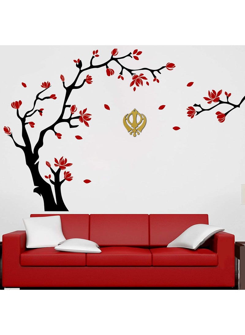Divya Mantra Divya Mantra Sikh Khanda for Car Home Wall Decor Temple Pooja Items Sacred Religious Decorative Showpiece Interior Hanging Accessories Puja Symbol Good Luck Charm Double Sided Golden Set of 3  - Image 5
