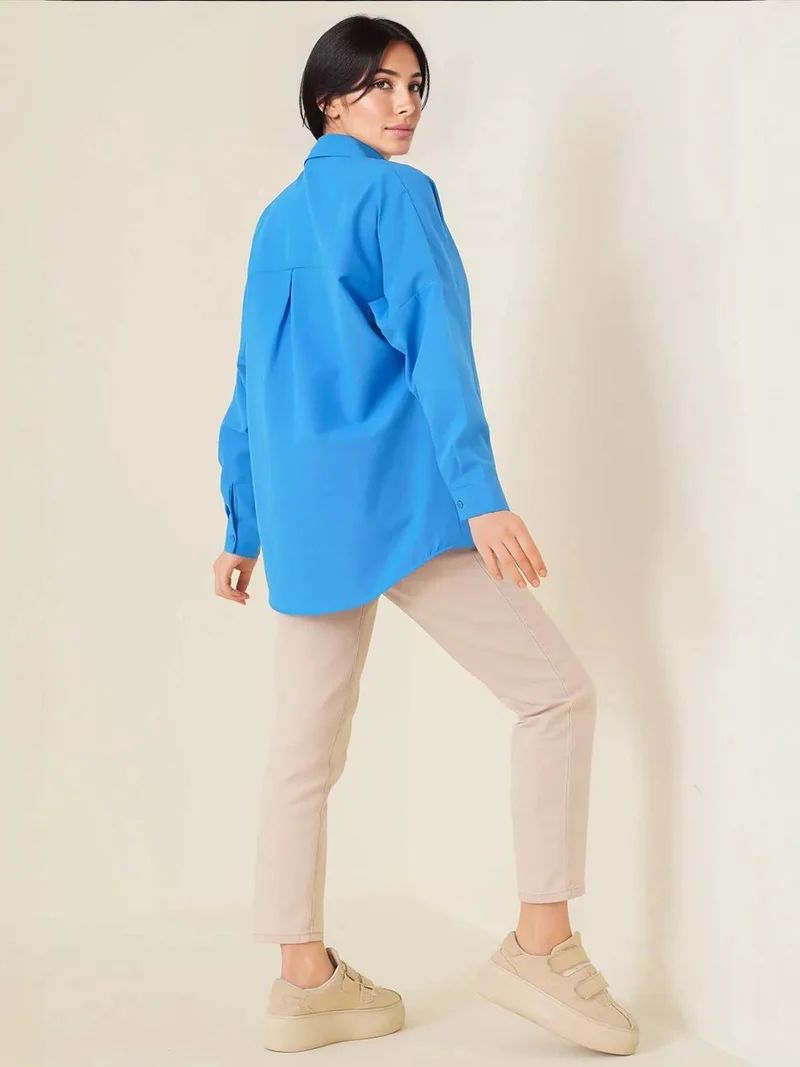 BIG DART BDART Relaxed Fit Poplin Shirt with Button Closure