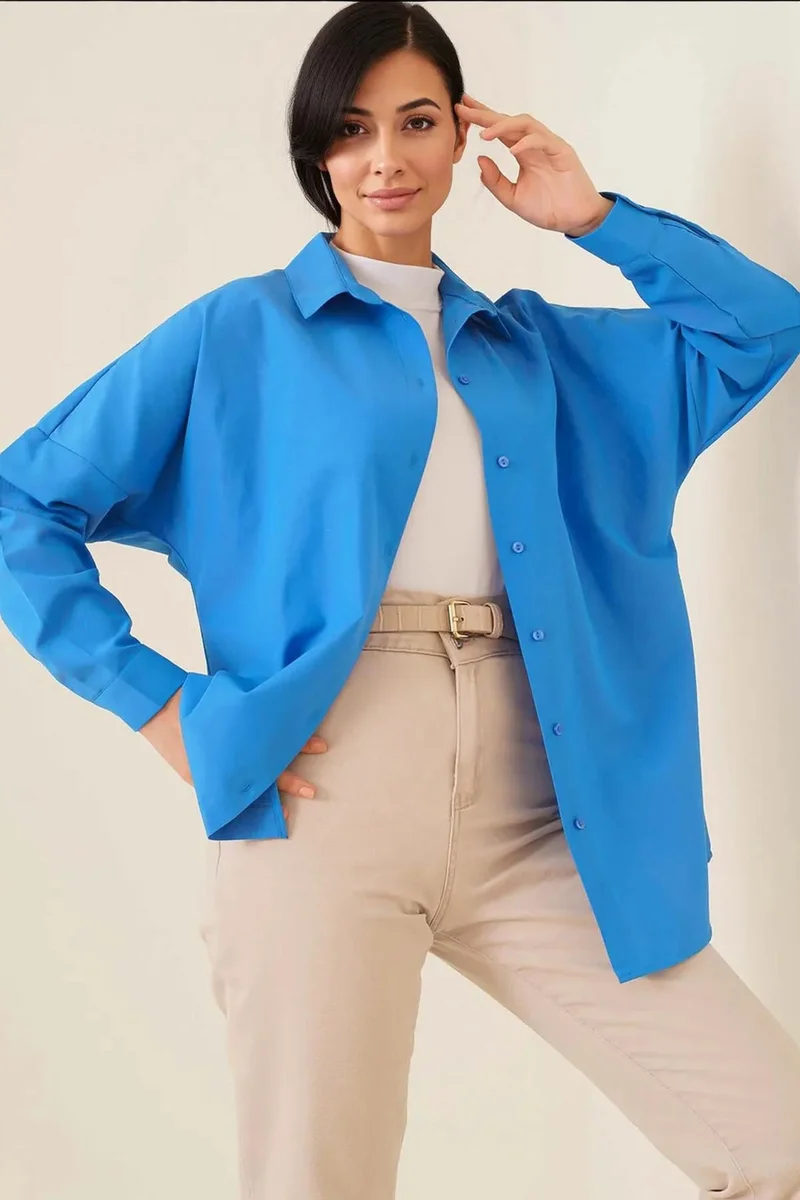 Big Dart BDART Relaxed Fit Poplin Shirt with Button Closure