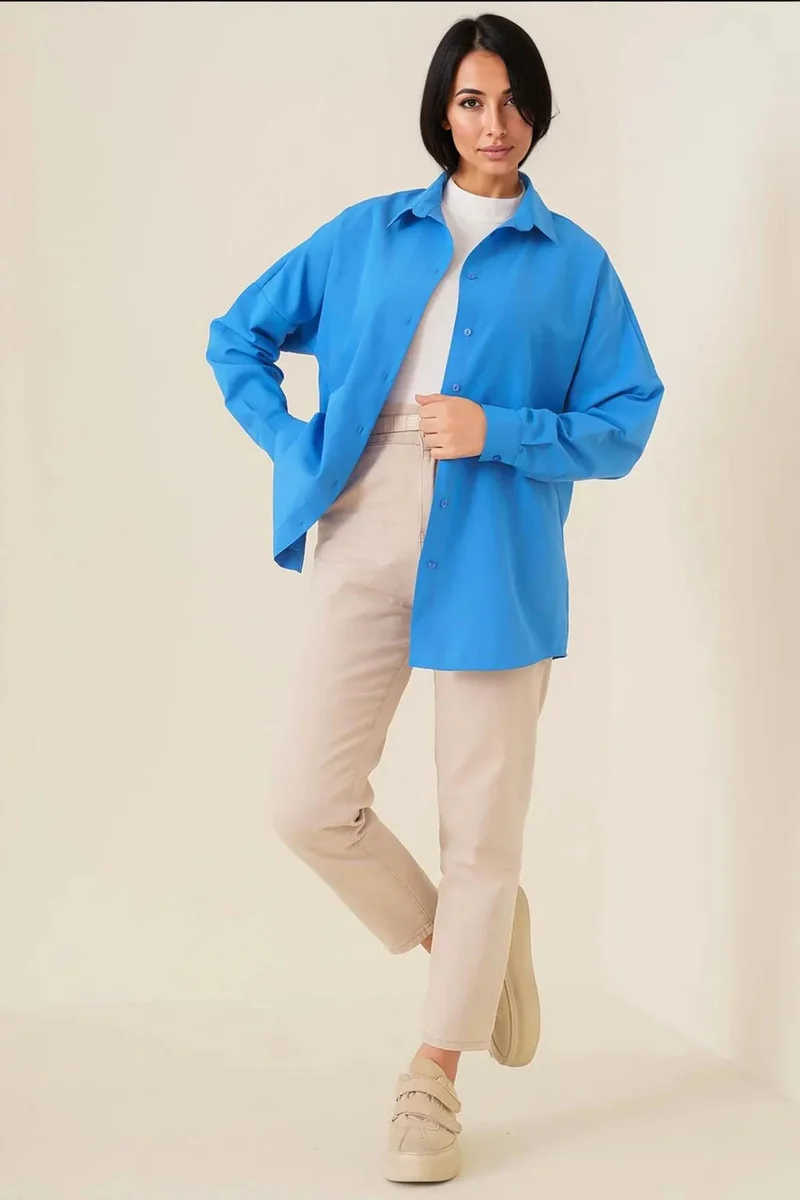 Big Dart BDART Relaxed Fit Poplin Shirt with Button Closure