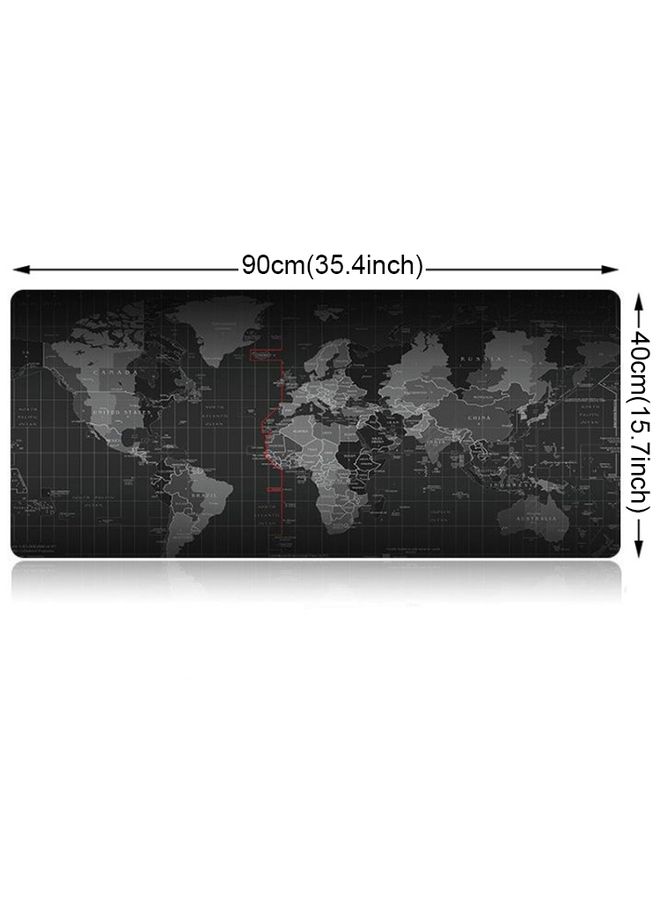 BURAQ Extended Large Anti-Slip World Map Pattern Soft Rubber Smooth Cloth Surface Game Mouse Pad Keyboard Mat, Size: 90 x 40cm  - Image 3