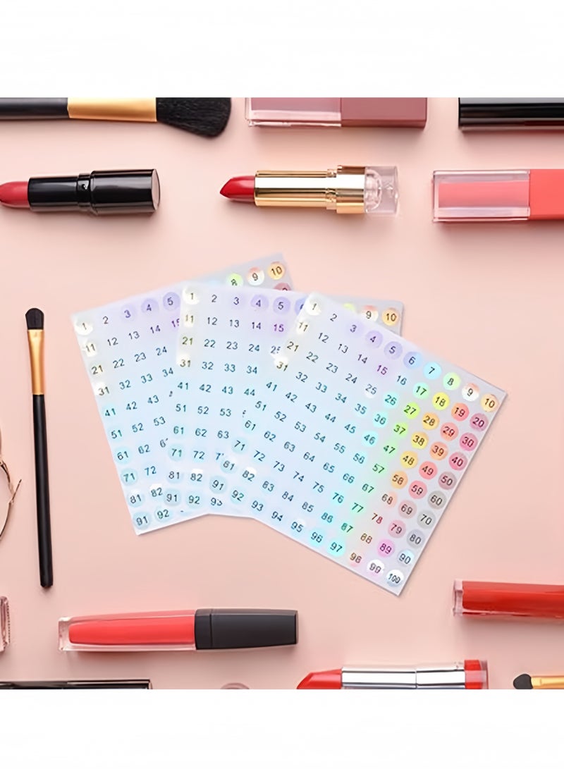 14 Sheets 1 to 200 Reflective Laser Small Round Consecutive Numbers Stickers Self Adhesive Inventory Storage Organizing Label Stickers for Office, Home, Kitchen, Classroom - Image 5