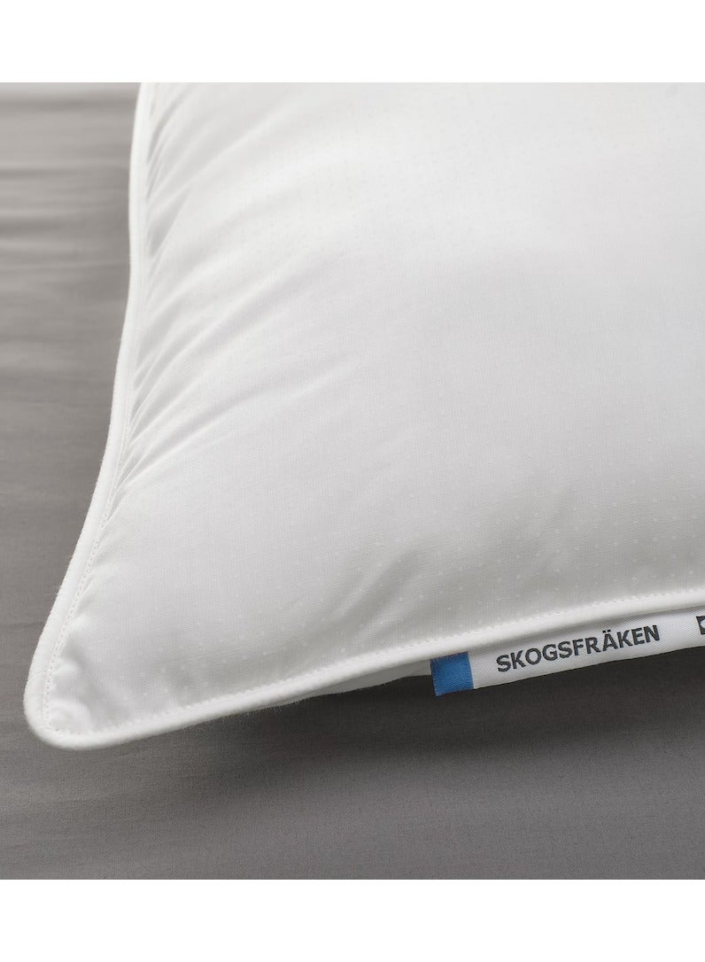 2-Piece High Pillow Hotel Pillow Set Cotton and Lyocell Blend Fabric with Hollow Fiber Filling Side/Back Sleeper 50x80 cm  - Image 4