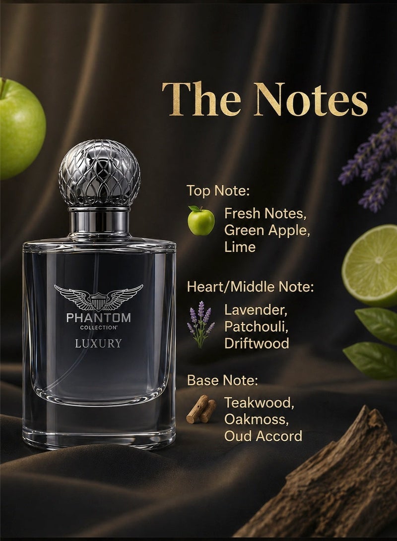 Linea De Bella Phantom Collection Luxury EDP 100ML | Long Lasting Perfume for Men with Oud & Patchouli - Image 2