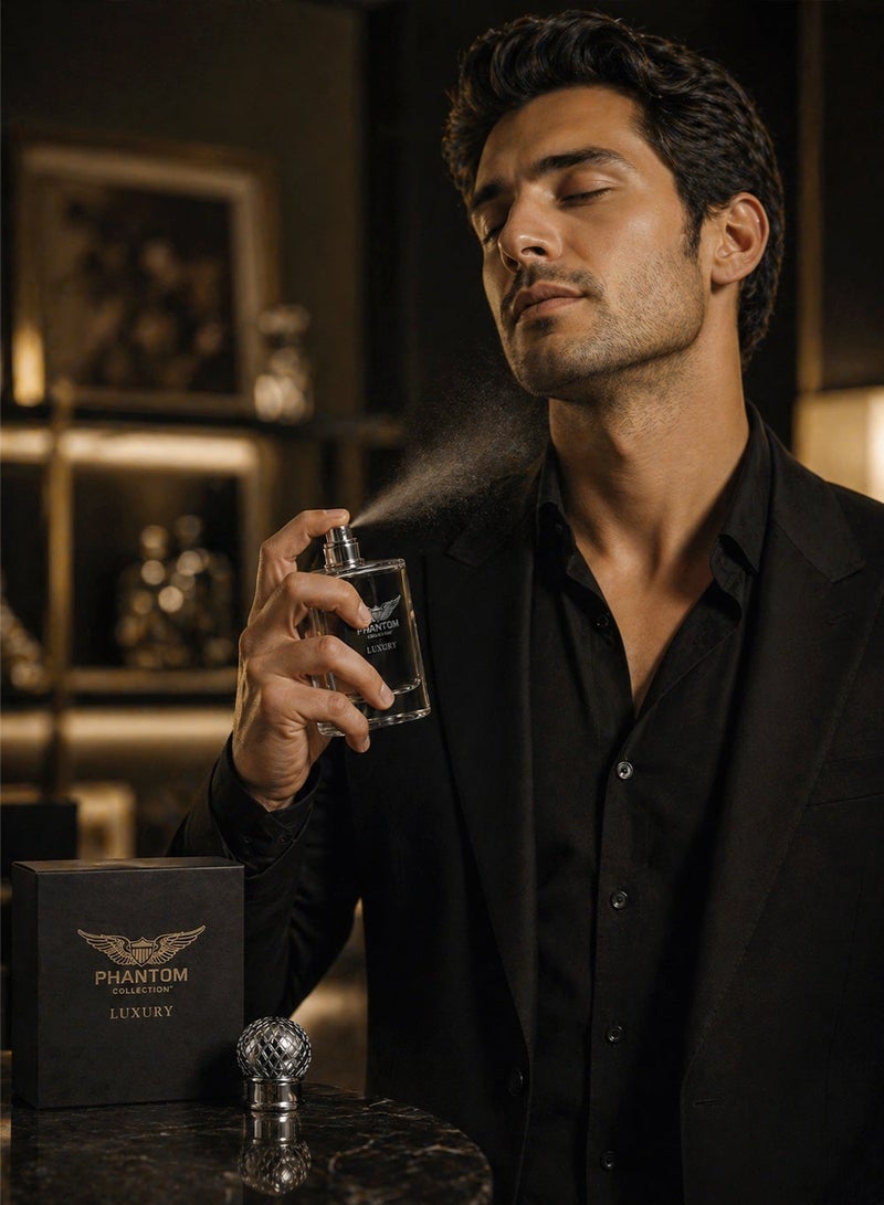Linea De Bella Phantom Collection Luxury EDP 100ML | Long Lasting Perfume for Men with Oud & Patchouli - Image 3