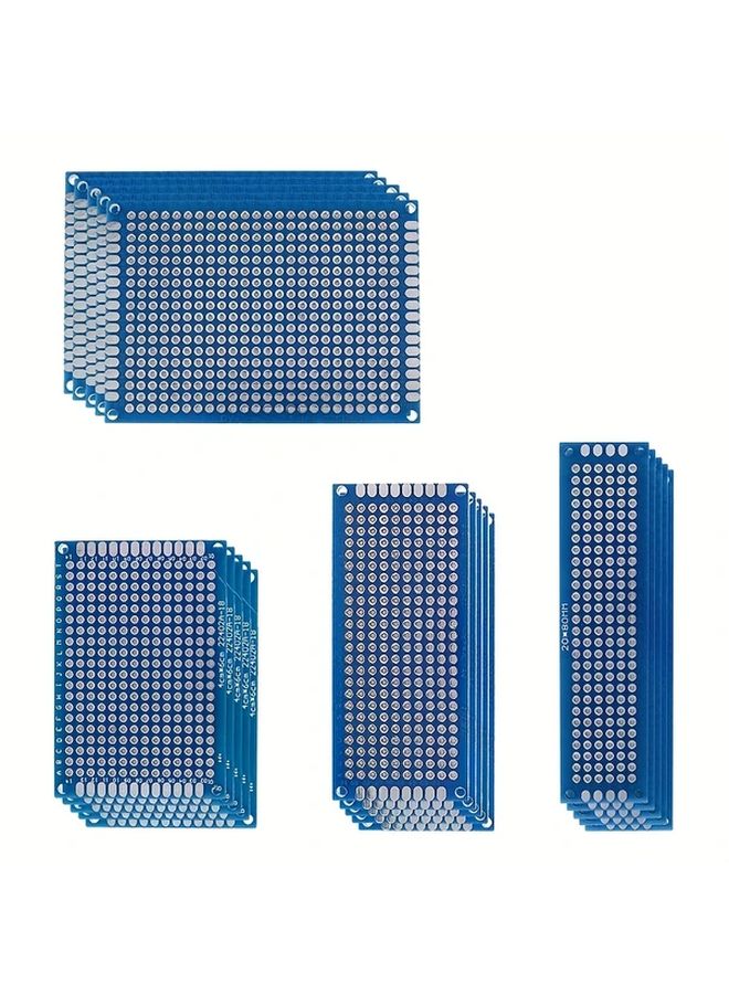 20PCS Double Sided PCB Prototype Boards Kit 2x8 3x7 4x6 1.97x2.76 Inch For DIY Soldering - Image 1