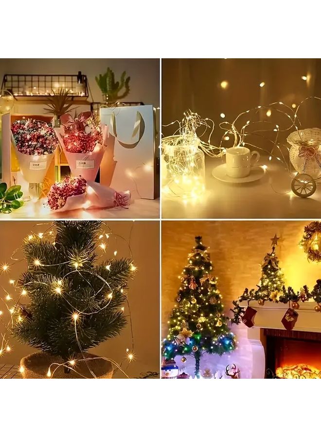 White 200 LED Battery Fairy String Lights Remote Timer 8 Modes - Image 5