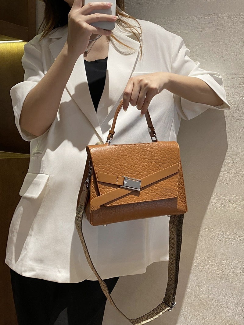 Women'S Bag Special Leather Tote Bag New Hand Bag Top Layer Cowhide Bubble Pattern Shoulder Crossbody Bag 6641 - Image 3