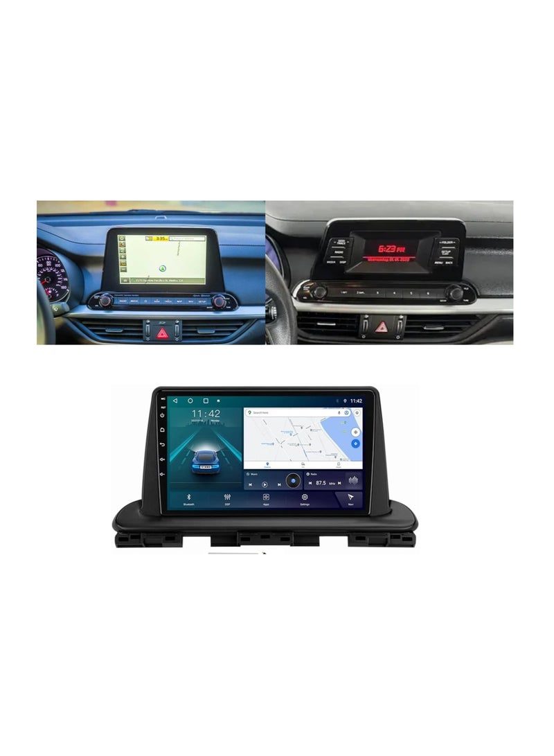 ام ان تي شاشة كيا سيراتو من 2018 إلى 2022 هي جزء من نظام المعلومات والترفيه في السيارة يعمل بنظام التشغيل Android ويدعم ميزات مثل Apple CarPlay وAndroid Auto، مما يتيح لك توصيل هاتفك الذكي بسهولة كما أنها توفر دقة عالية تصل إلى 1080 بكسل، مما يجعلها ممتازة لعرض المعلومات والخرائط بوضوح - Image 2