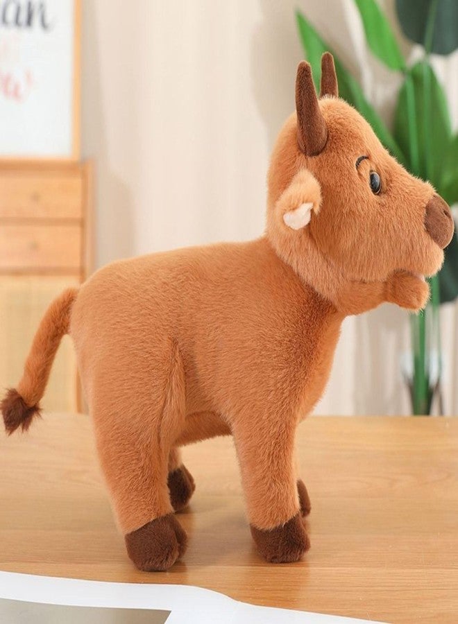 Tickles Cow Soft Stuffed Plush Animal Toy for Kids Boys & Girls Birthday Gift (Color: Brown, Size: 35 cm) - Image 5