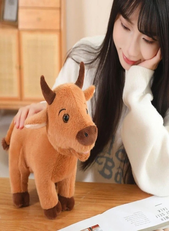 Tickles Cow Soft Stuffed Plush Animal Toy for Kids Boys & Girls Birthday Gift (Color: Brown, Size: 35 cm) - Image 2