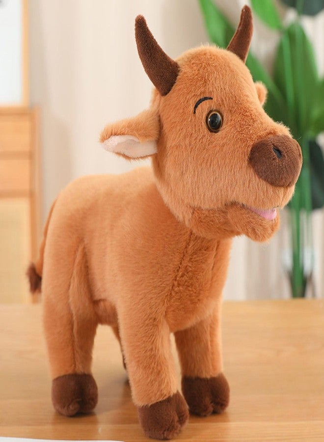 Tickles Cow Soft Stuffed Plush Animal Toy for Kids Boys & Girls Birthday Gift (Color: Brown, Size: 35 cm) - Image 4