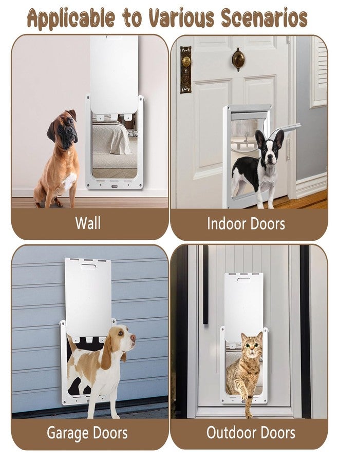 Bsemax Never Rust Plastic Dog Door with Soft Clear Magnetic Flap and Snap-in Closing Panel, 15x18'' 2-Way Locking Pet Door for Doors and Walls up to 2.17'' Thick, Weatherproof Cat Door, Easy to Install (L) - Image 5
