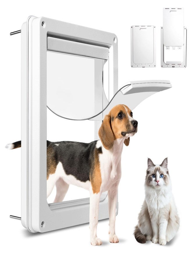 Bsemax Never Rust Plastic Dog Door with Soft Clear Magnetic Flap and Snap-in Closing Panel, 15x18'' 2-Way Locking Pet Door for Doors and Walls up to 2.17'' Thick, Weatherproof Cat Door, Easy to Install (L) - Image 1