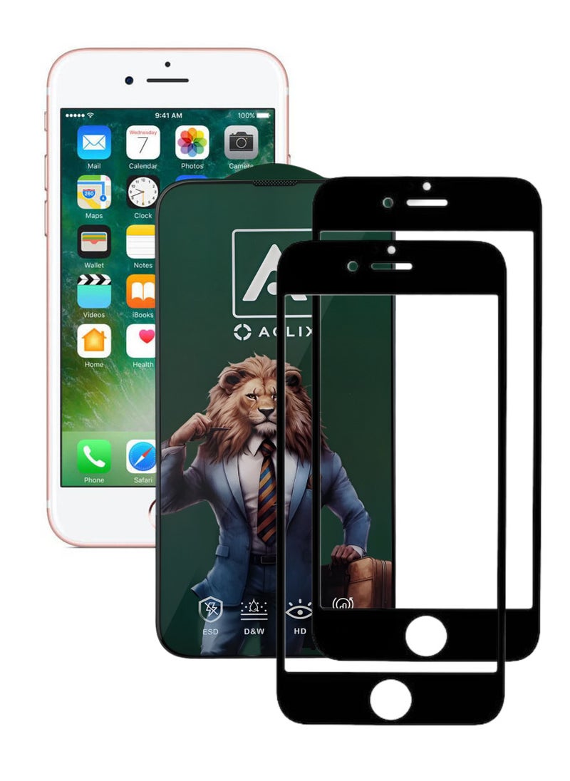 ACLIX 2 Pieces Antistatic ESD Dustproof Premium Quality High Definition Tempered Glass Screen Protector Designed For  iPhone 7 - Image 1