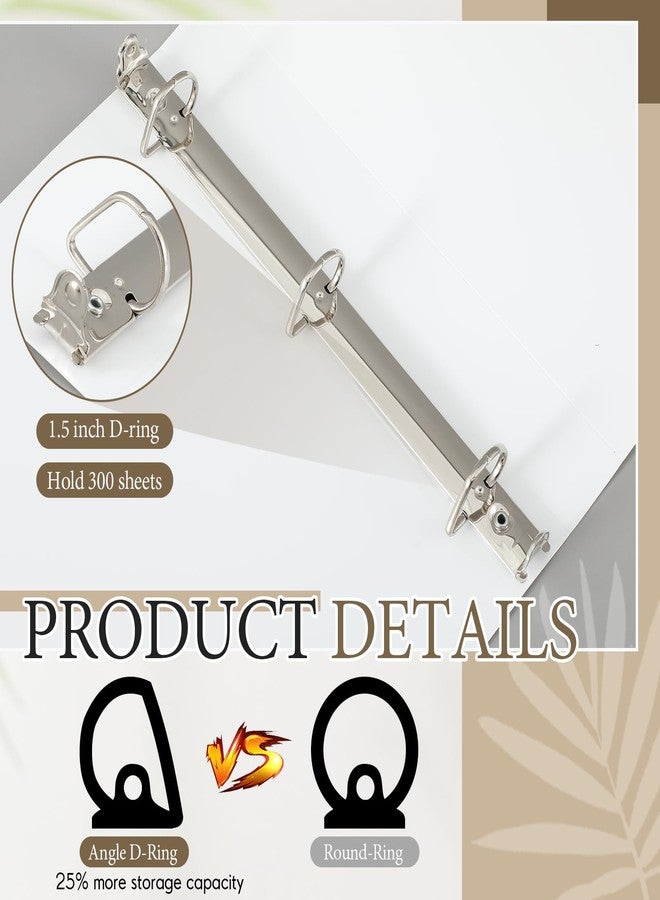 مجلدات Humyoun مكونة من 4 قطع، مقاس 11 × 17 بوصة، بثلاث حلقات، قطر كل حلقة 1.5 بوصة، مصنوعة من بلاستيك متين ومرن، اقتصادية، تتسع لأوراق مقاس 11 × 17 بوصة، مناسبة للأعمال الفنية والمخططات، وللاستخدام في المكاتب والمنازل وأماكن العمل (أبيض). - Image 3