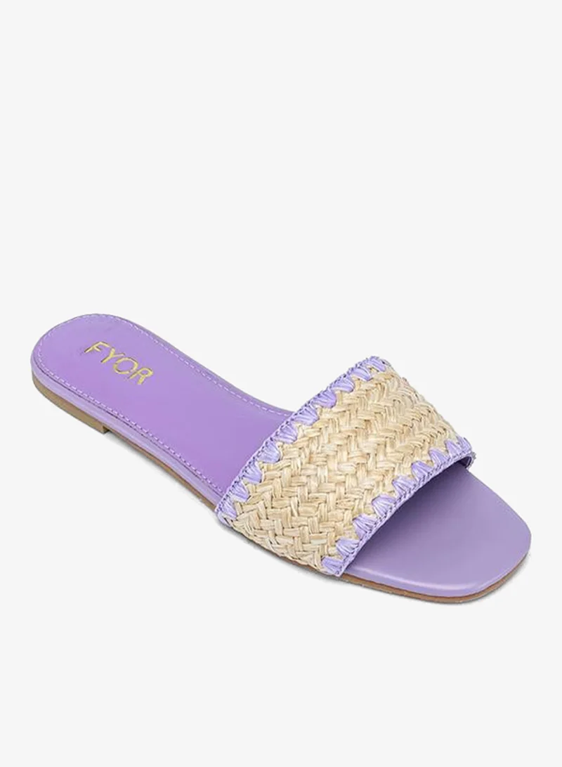 FYOR Textured Raffia Flat Sandal MY 384