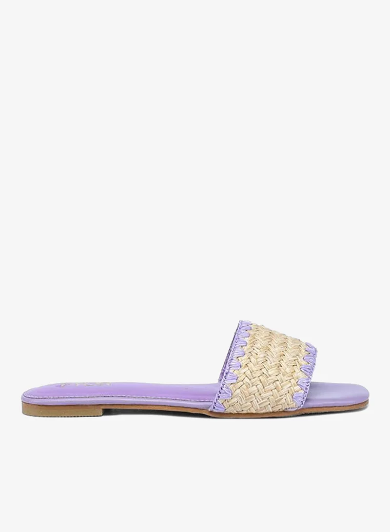 FYOR Textured Raffia Flat Sandal MY 384