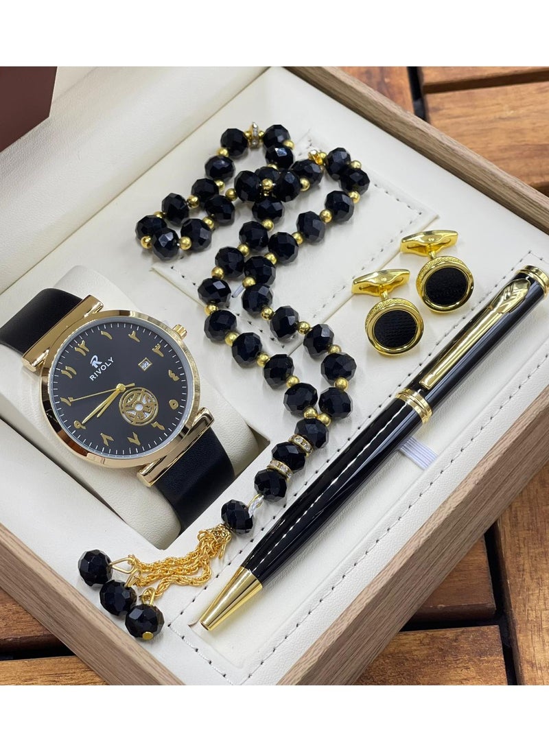 Watch A men's watch set consisting of a watch, a rosary, a cup and a pen 