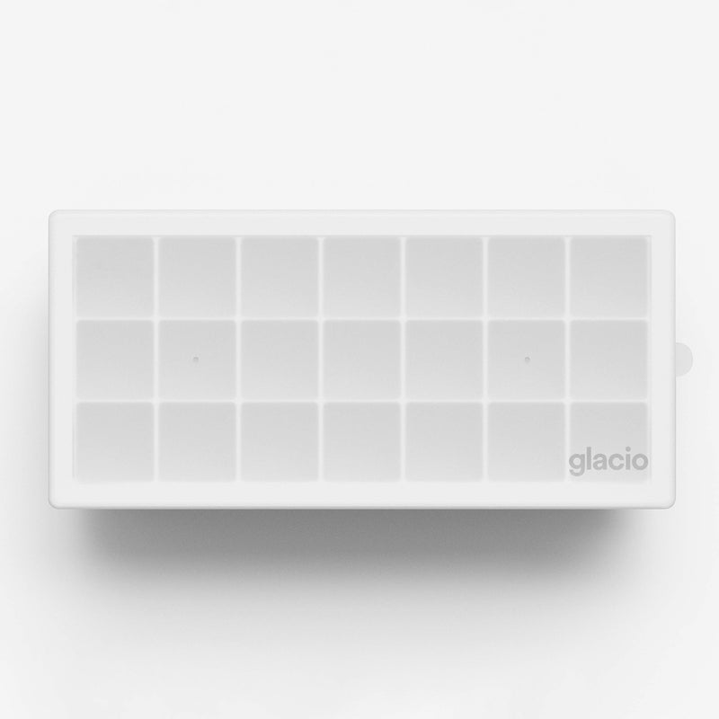 glacio Small Ice Cube Silicone Trays - Covered Flexible Ice Molds with Lids - Set of 2 - Image 5