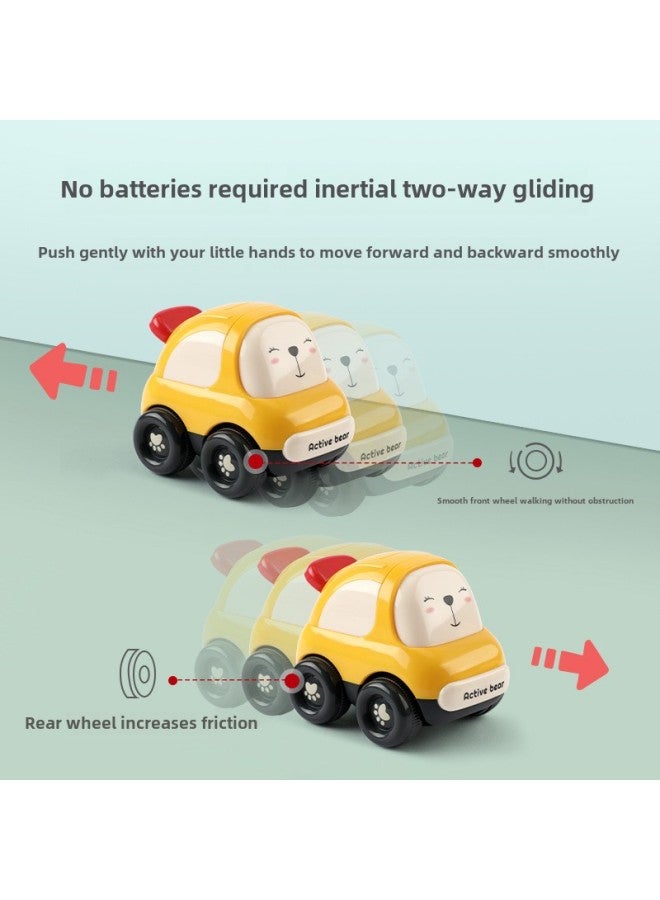 Hubao Children's Toy Car Inertia Car Boys And Girls 1-2-3 Years Old Engineering Car Cartoon Baby Baby Puzzle Model-Color:Inertia Police Car (3 Gift Box)  - Image 5
