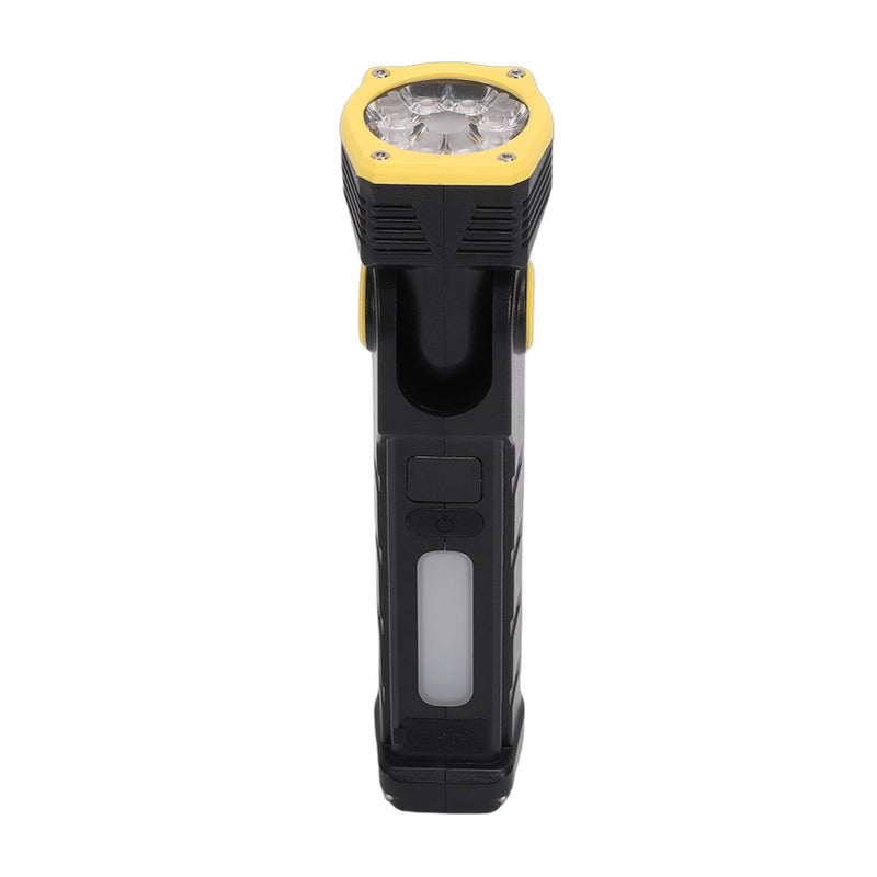 Yellow Rechargeable LED Work Light ABS 90 Rotatable 7 Modes Digital Display for Camping Car Repair - Image 2