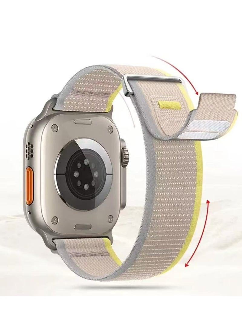 Watch Nylon Band 42/44/45/46/49mm Compatible with Apple Watch Series 8/7/SE/6/5/4/3/2/1 Black - Image 4