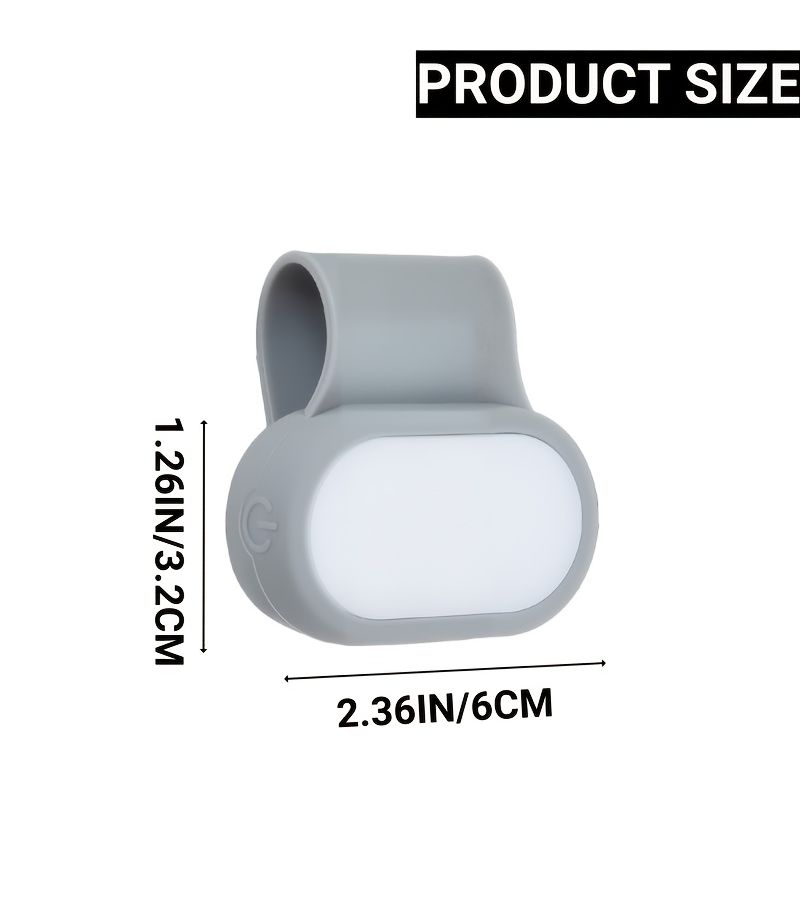Outdoor LED Sports Clip Light Gray Rechargeable Portable Magnetic Dual Color Four Mode Lightweight Soft Material Type C Lighting For Running Hiking Cycling Work - Image 3