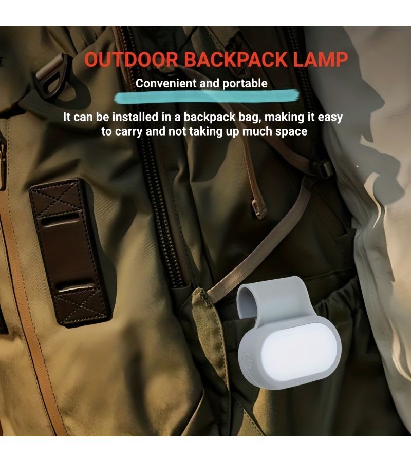Outdoor LED Sports Clip Light Gray Rechargeable Portable Magnetic Dual Color Four Mode Lightweight Soft Material Type C Lighting For Running Hiking Cycling Work - Image 5