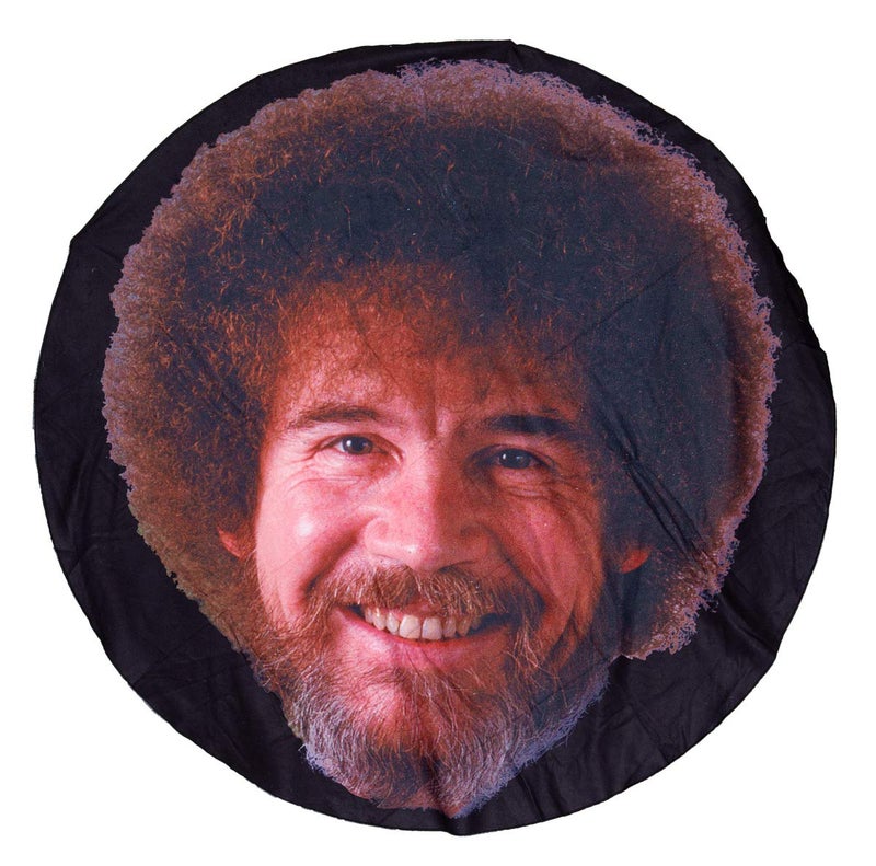 Calhoun Calhoun Officially Licensed Bob Ross Face Lightweight Throw Blanket 