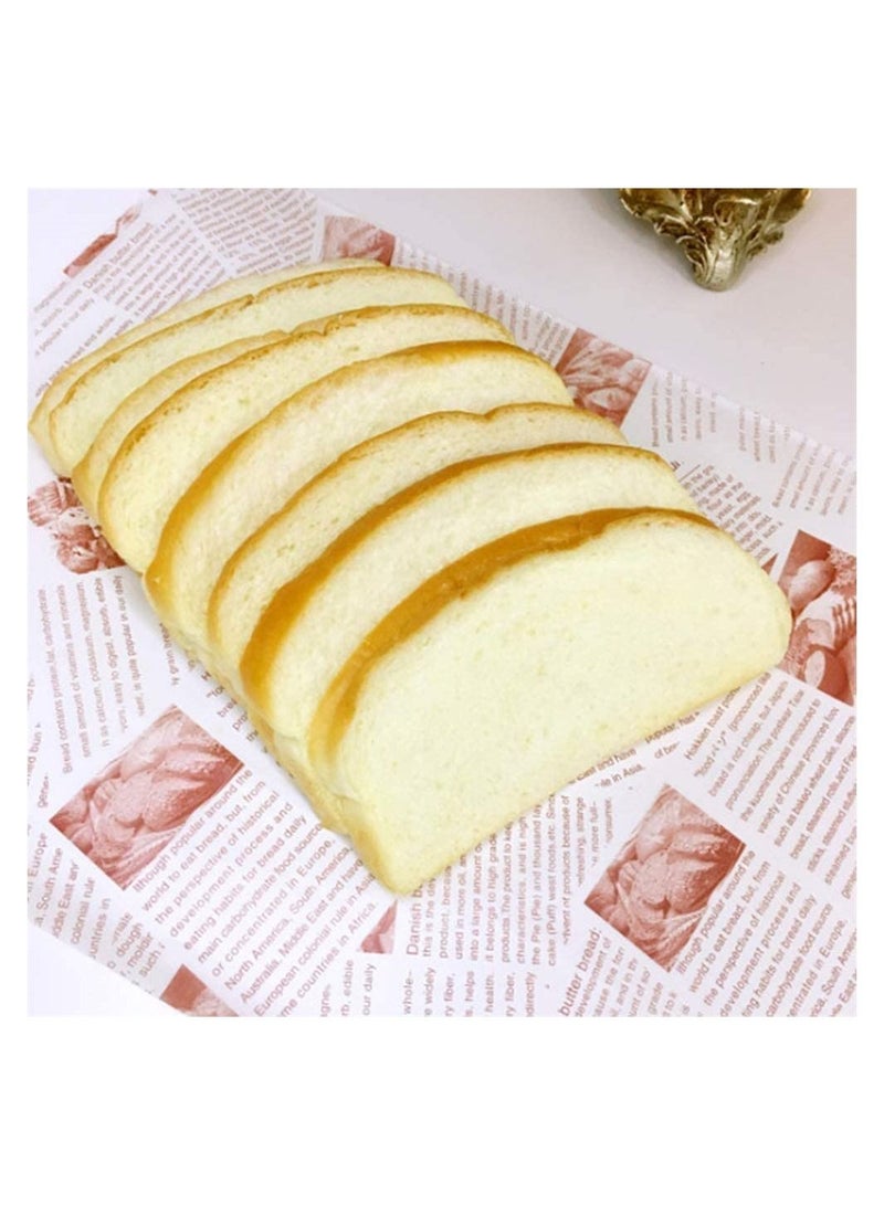 SYOSI 100 Pieces Sandwich Wrapper Waxed Baking Paper Disposable Greaseproof Greaseproof Paper Square Food Wrap Waxed Paper Food Tray Liner for Burger Cake Bread - Image 3