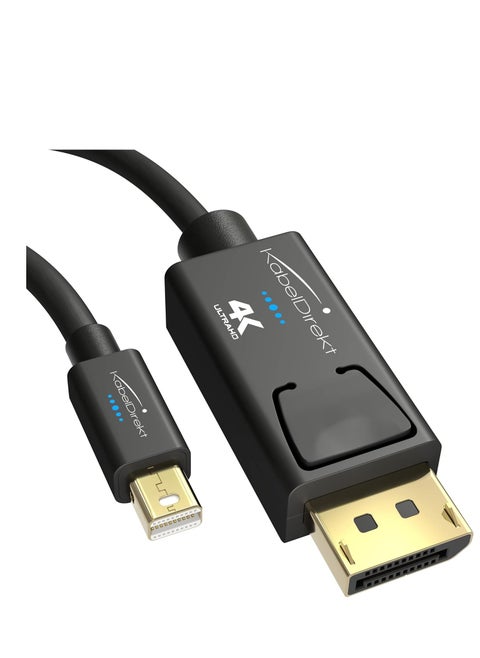 Mini DisplayPort Thunderbolt to HDMI Cable - 2m UHD 4K/60Hz v1.2 for PC Mac DP Connector with Shutter Black