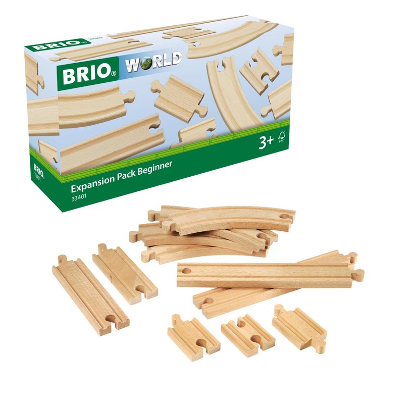BRIO World Expansion Pack Beginner 11Piece Wooden Train Track Set Compatible with All Railway Sets FSCCertified Wooden Tracks Enhances Cognitive Skills Durable Safe Ages 3 Up - Image 2