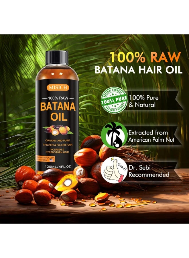 MISICH Dr Sebi Raw Batana Oil, 100% Natural Organic Hair Growth Oil for Men & Women, Sourced from Honduras, Pure, Unrefined, Enhances Thickness, Prevent Hair Loss 4 Oz - Image 2