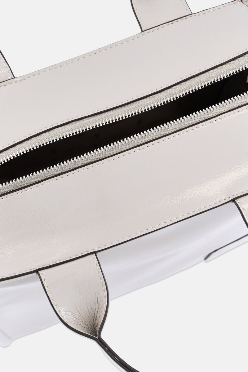 DKNY Women Brand Logo Tote Bag, Grey - Image 4