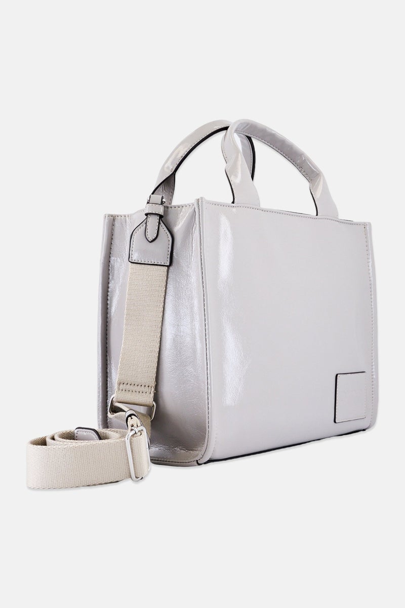 DKNY Women Brand Logo Tote Bag, Grey - Image 2