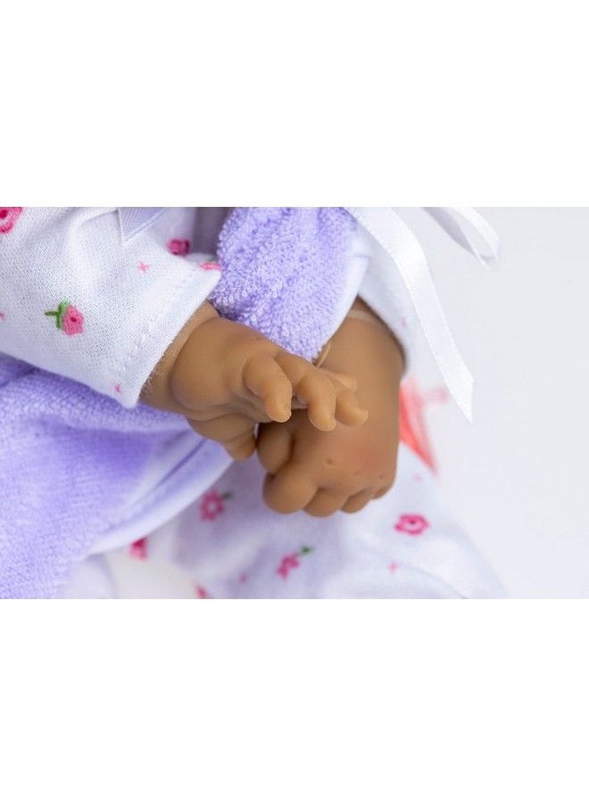 JC TOYS La Baby Boutique Hispanic 11 Inch Small Soft Body Baby Doll Dressed In Purple For Children 12 Months And Older  - Image 3
