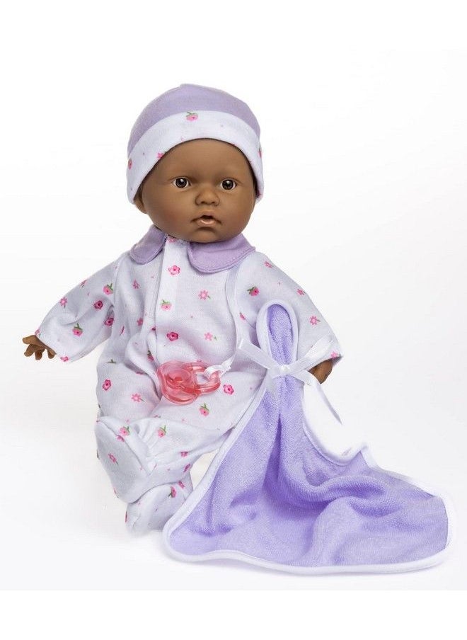 JC TOYS La Baby Boutique Hispanic 11 Inch Small Soft Body Baby Doll Dressed In Purple For Children 12 Months And Older  - Image 2