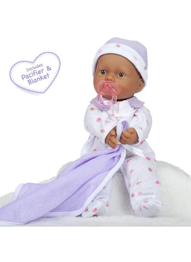 JC TOYS La Baby Boutique Hispanic 11 Inch Small Soft Body Baby Doll Dressed In Purple For Children 12 Months And Older  - Image 5