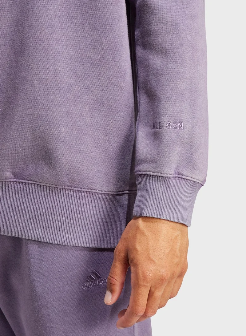 adidas سويت شيرت بياقة دائرية