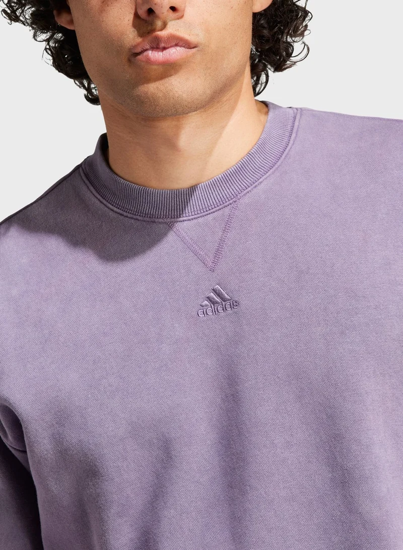 adidas سويت شيرت بياقة دائرية
