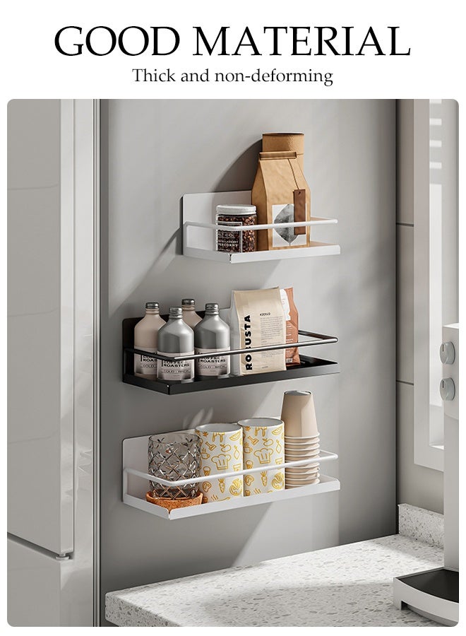 DUNISO Magnetic Spice Rack Wall Mounted Kitchen Spice Hanging Storage Shelves with Hooks Seasoning Organizer Storage Stand Spice Racks Multi-Purpose Suitable for Kitchens,Restaurants and Bars - Image 5