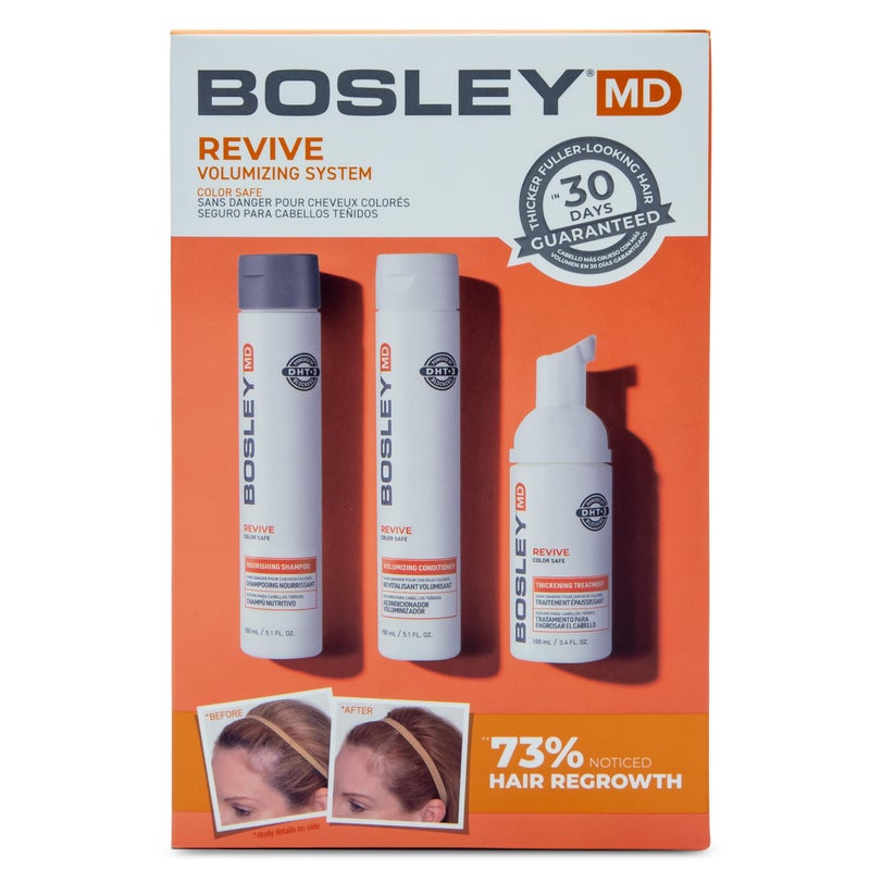 BosleyMD BosRevive Color-Safe Hair Care Kit for Thinning Hair, Starter Size (30 Days) â€“ Shampoo, Conditioner & Thickening Treatment with Biotin, Panthenol & Botanical Extracts - Image 1