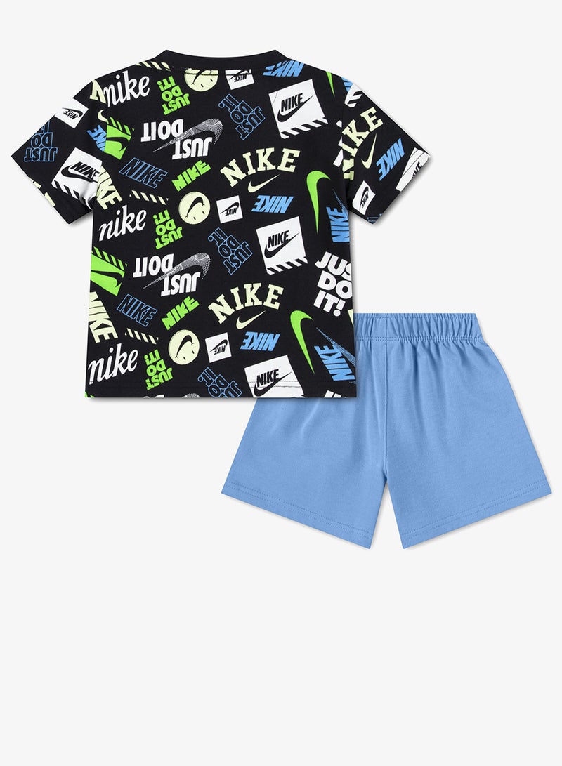 نايكي شورت جيرسي بطبعة كاملة للأطفال - Image 2