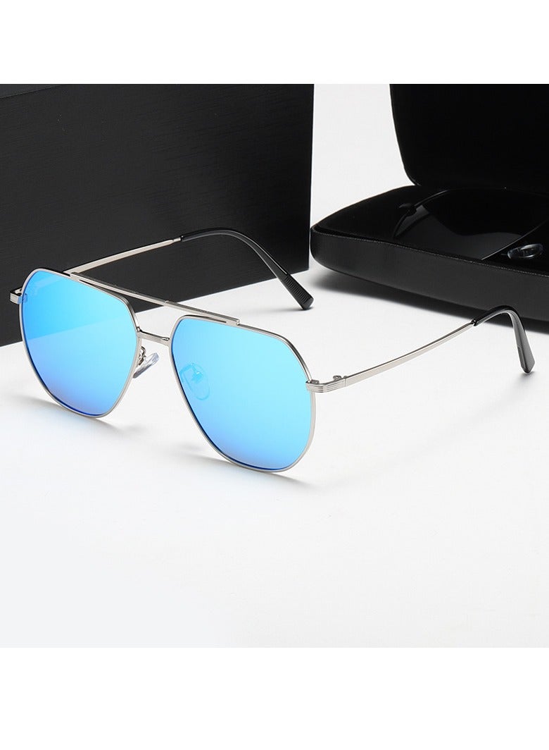 عام نظارات شمسية مستقطبة عصرية للرجال والنساء نظارات شمسية بيضاوية متعددة الأضلاع نظارات مضادة للأشعة فوق البنفسجية - Image 1