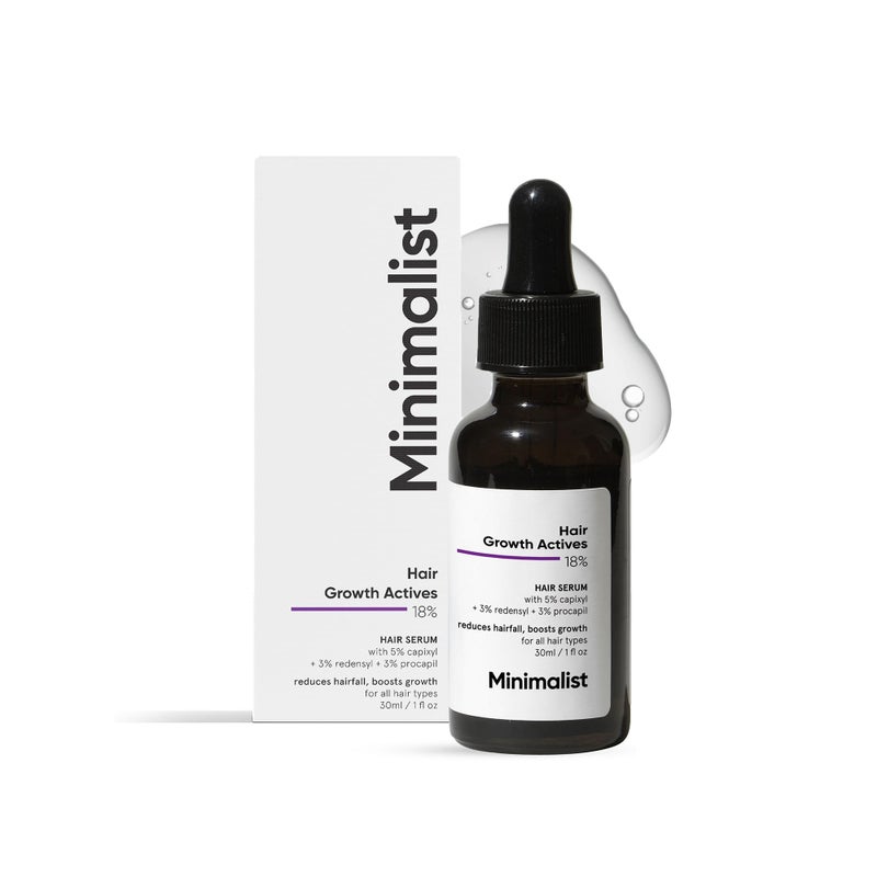 Minimalist Hair Density Serum 18% | With Procapil, Capixyl, Redensyl, Anagain & Baicapil For Hair Fall Control | Women & Men | 30 ml - Image 1