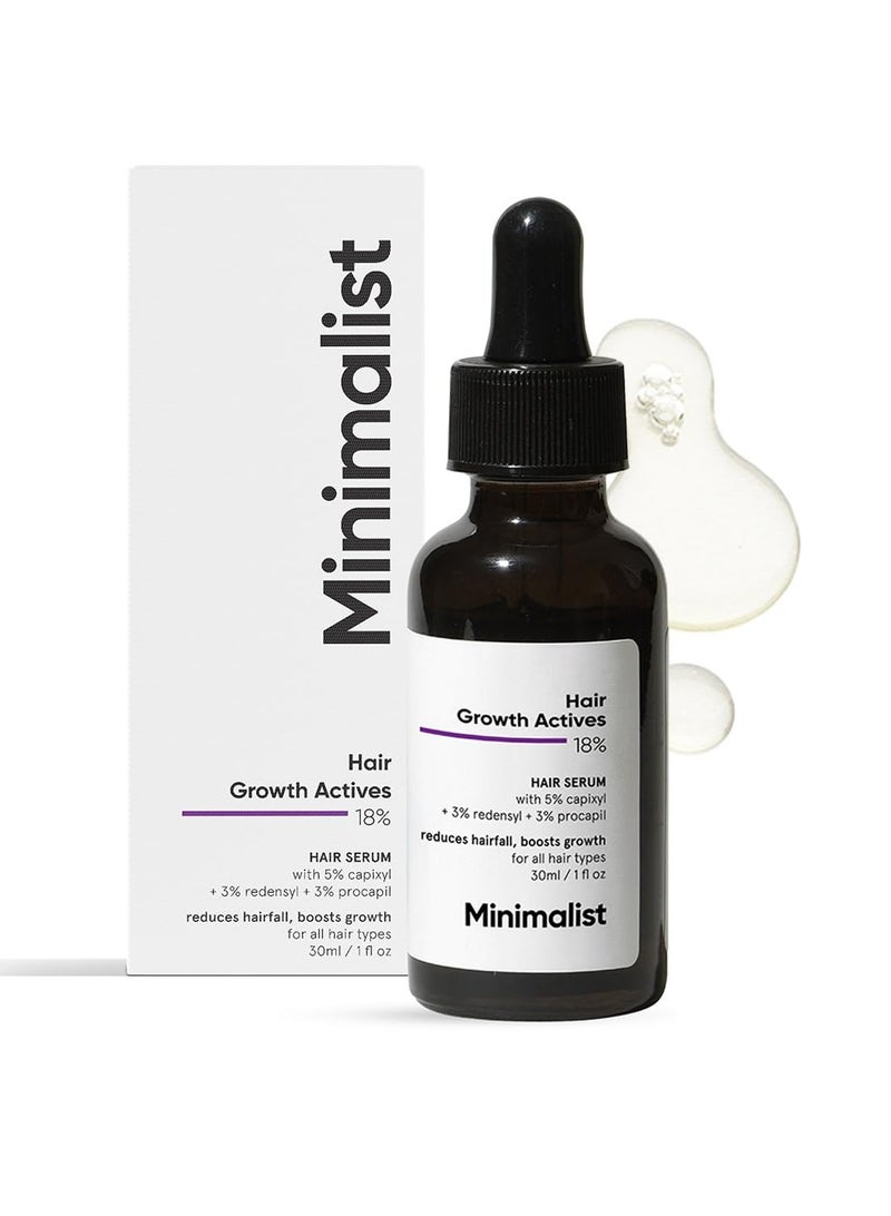 Minimalist Hair Density Serum for Hair Fall & Hair Loss Control | Strenghtens Hair Follicle for New Hair Cycle | With Procapil, Capixyl, Redensyl, Anagain & Baicapil | For Men & Women | 1 fl oz - Image 1