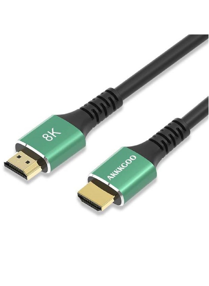 AKKKGOO 8K HDMI Cable 1.5M HDMI 2.1 Cable Real 8K High Speed 48Gbps 8K(7680x4320)@60Hz 4K@120Hz Dolby Vision HDCP2.2 HDR4:4:4 HDR eARC Compatible with Apple TV Samsung QLED TV  - Image 1