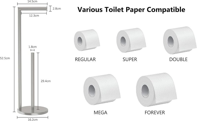 Topsky Free Standing Toilet Paper Holder Stand - Image 4