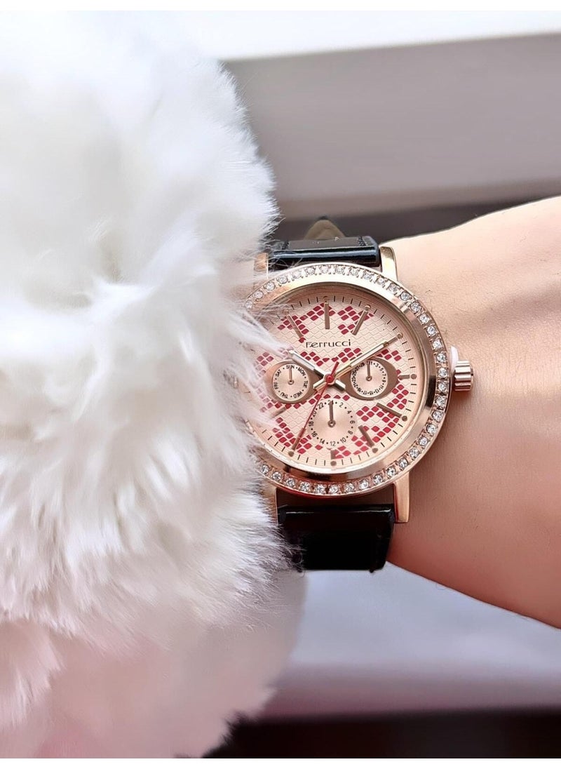 Ferrucci women's Leather Band Wristwatch  - Image 2